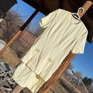 Petite Perceptions Cream Dress high low